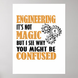 Engineering - ik zie waarom je in verwarring zou k poster