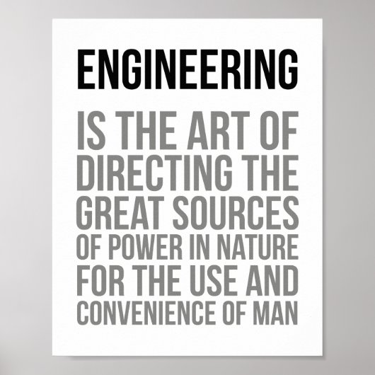 Engineering is de kunst van richting poster (Voorkant)