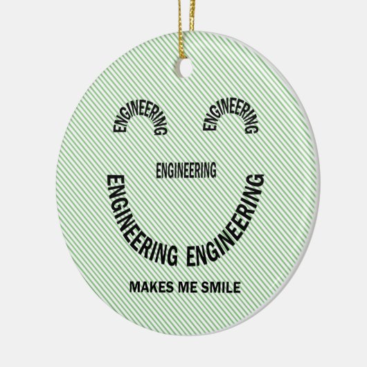 Engineering maakt me glimlachen keramisch ornament (Links)