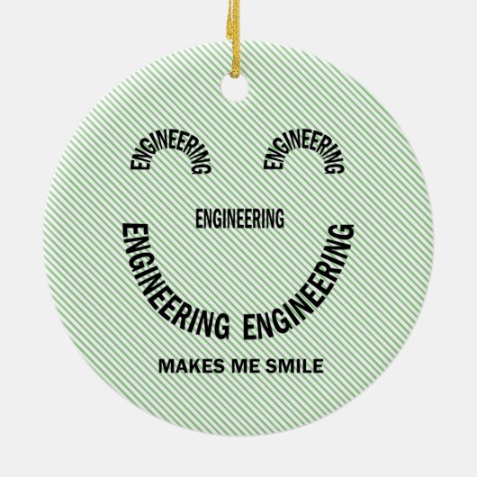 Engineering maakt me glimlachen keramisch ornament (Achterkant)