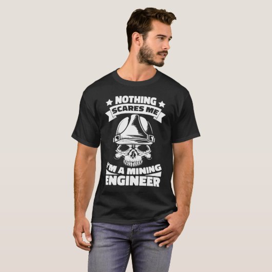 Engineering Skull  Civil Aerospace Mining Engineer T-shirt (Voorkant volledig)