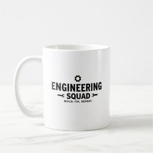 Engineering Squad Bouwen Repareren Herhalen Koffiemok