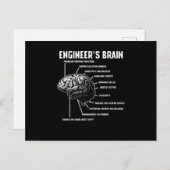 Engineers Brain Engineering Gift Briefkaart (Voorkant / Achterkant)