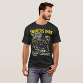 Engineer's Brain Funny Engineering Games Process T-shirt (Voorkant volledig)