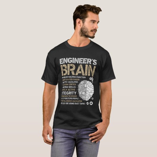 Engineer's Brain Funny Process Engineer Mannen Eng T-shirt (Voorkant volledig)