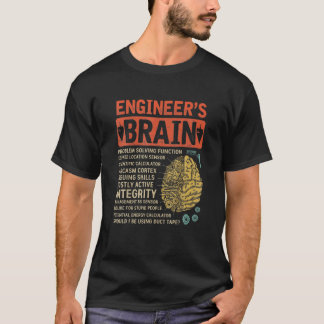 Engineer's Brain Problem Solution Process Engineer T-shirt