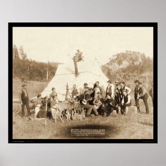 Engineers Corps Relaxing in Tent SD 1889 Poster (Voorkant)