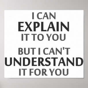 Engineer's Motto Can't Understand It For You Poster