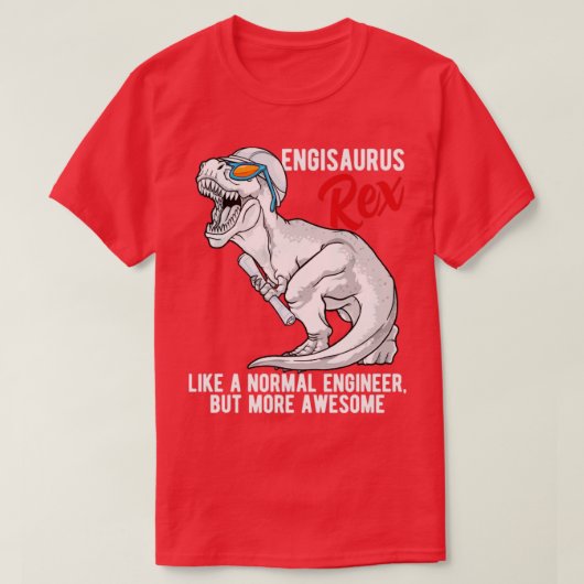 Engisaurus Rex Engineer Dinosaur T Rex Engineering T-shirt (Design voorkant)