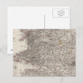 England Atlas Map Briefkaart (Voorkant / Achterkant)