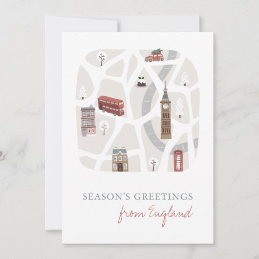 England British Seasons Greetings met Kerstmis Kaa (Voorkant)