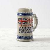 ENGLAND Celebrates US President Obama Souvenir Bierpul (Voorkant rechts)