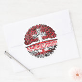 England Englisch Schweizer Schweiz Baum Wurzel Ronde Sticker (Envelop)