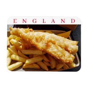 England Fish & Chips fridge magnet Magneet