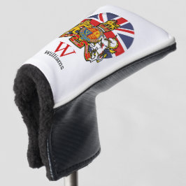 England Flag and Crest Golf Head Hoesje Golfheadcover