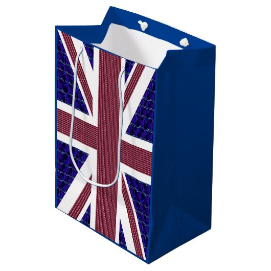 England Flag Medium Gift Bag Medium Cadeauzakje (Voorkant Gekanteld)