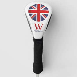 England Flag Monogram Golf Head Hoesje Golfheadcover