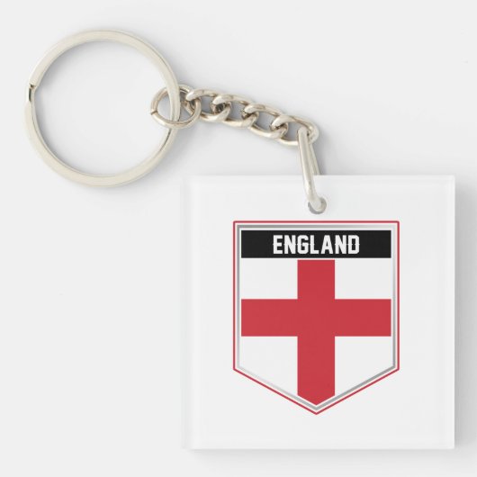 England Flag Shield Sleutelhanger (Voorkant)