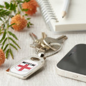 England Flag Shield Sleutelhanger (Zijkant)