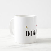 England Football Fan Shirt English Flag Koffiemok (Voorkant links)