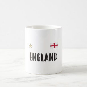 England Football Fan Shirt English Flag Koffiemok