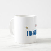 England Football Fan Shirt English Flag Koffiemok (Voorkant links)