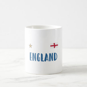 England Football Fan Shirt English Flag Koffiemok