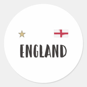England Football Fan Shirt English Flag Ronde Sticker
