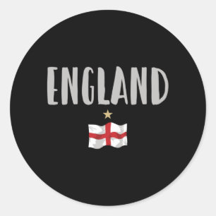 England Football Fan Shirt English Flag Ronde Sticker