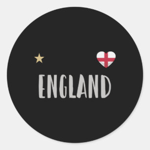 England Football Fan Shirt English Flag Ronde Sticker