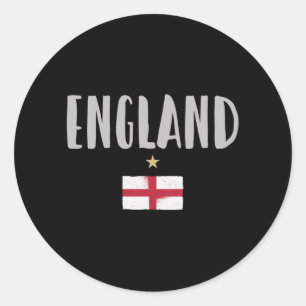 England Football Fan Shirt English Flag Ronde Sticker