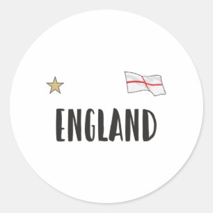 England Football Fan Shirt English Flag Ronde Sticker