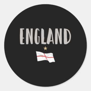 England Football Fan Shirt English Flag Ronde Sticker