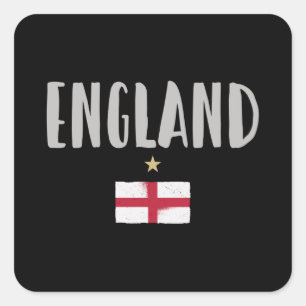 England Football Fan Shirt English Flag Vierkante Sticker