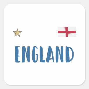 England Football Fan Shirt English Flag Vierkante Sticker