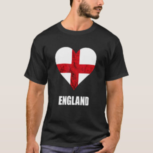 England Heart English Roots England Flag St George T-shirt