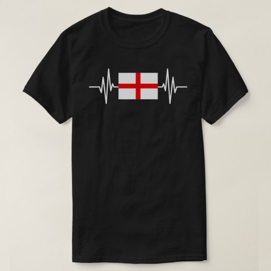 England Heartbeat T-shirt (Design voorkant)