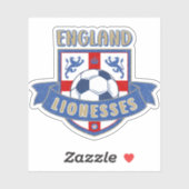 England Lionesses Soccer Crest (#02) Sticker (Feuille)