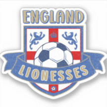 England Lionesses Soccer Crest (#02) Sticker