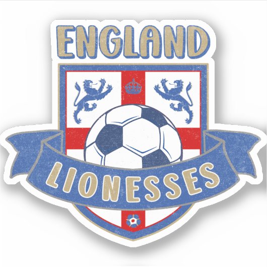 England Lionesses Soccer Crest (#02) Sticker (Devant)