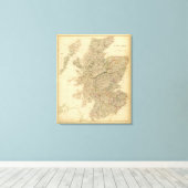 England Map Canvas Afdruk (Insitu (Houten vloer))