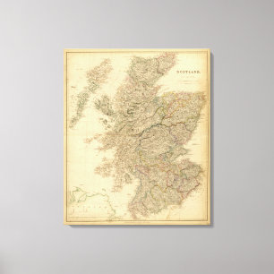 England Map Canvas Afdruk