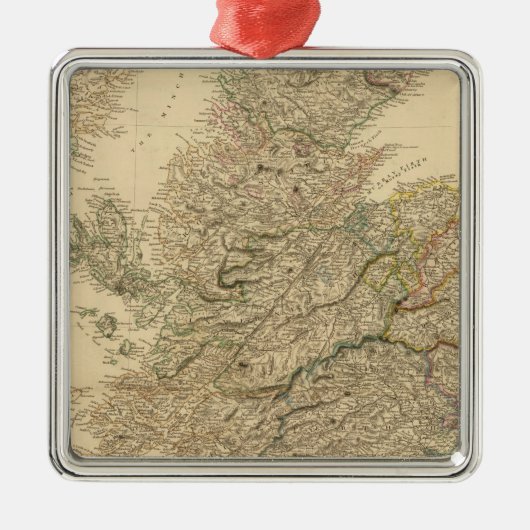 England Map Metalen Ornament (Voorkant)