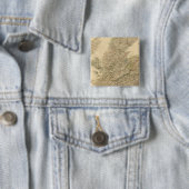 England Map Vierkante Button 5,1 Cm (In situ)