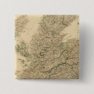 England Map Vierkante Button 5,1 Cm