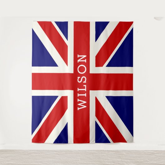 England Personalized Flag BACKDROP Wandkleed (Voorkant)