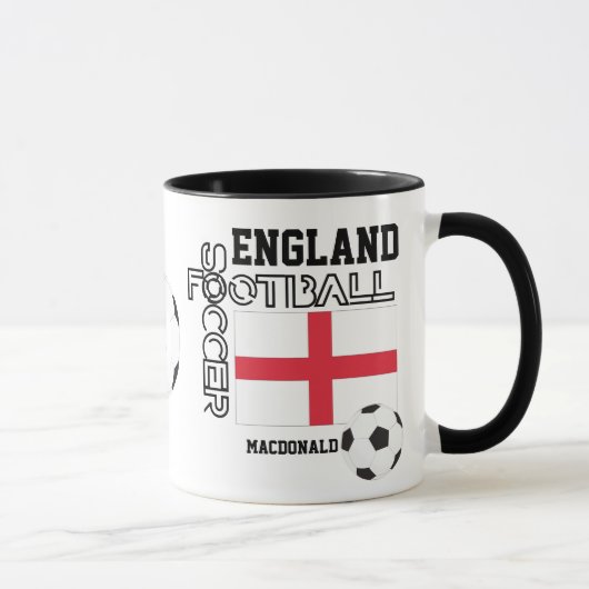 ENGLAND Personalized Soccer Football Mok (Rechts)