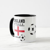 ENGLAND Personalized Soccer Football Mok (Voorkant links)