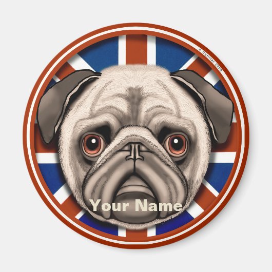 England Pug magneet (Voorkant)