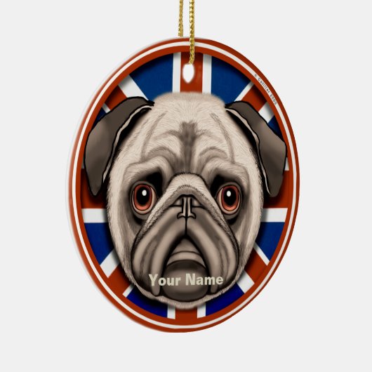 England Pug ornament (Rechts)